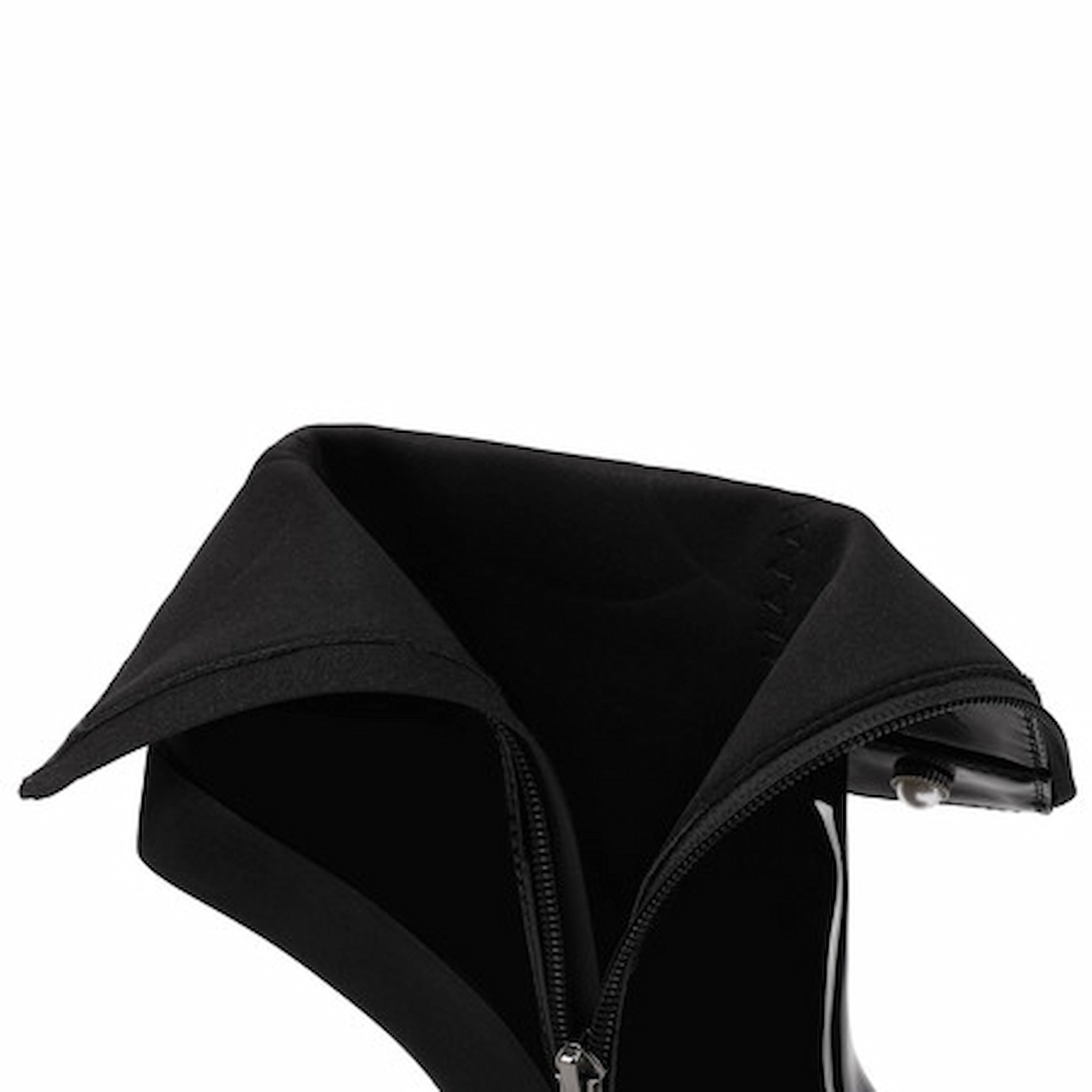 Edgy Black Platform Ankle Boots with Layered Chain Embellishments