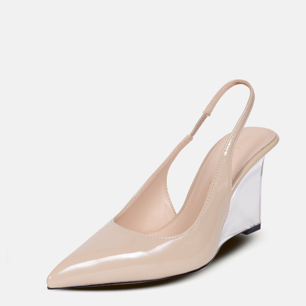 Clear Transparent Wedge Heels for Women