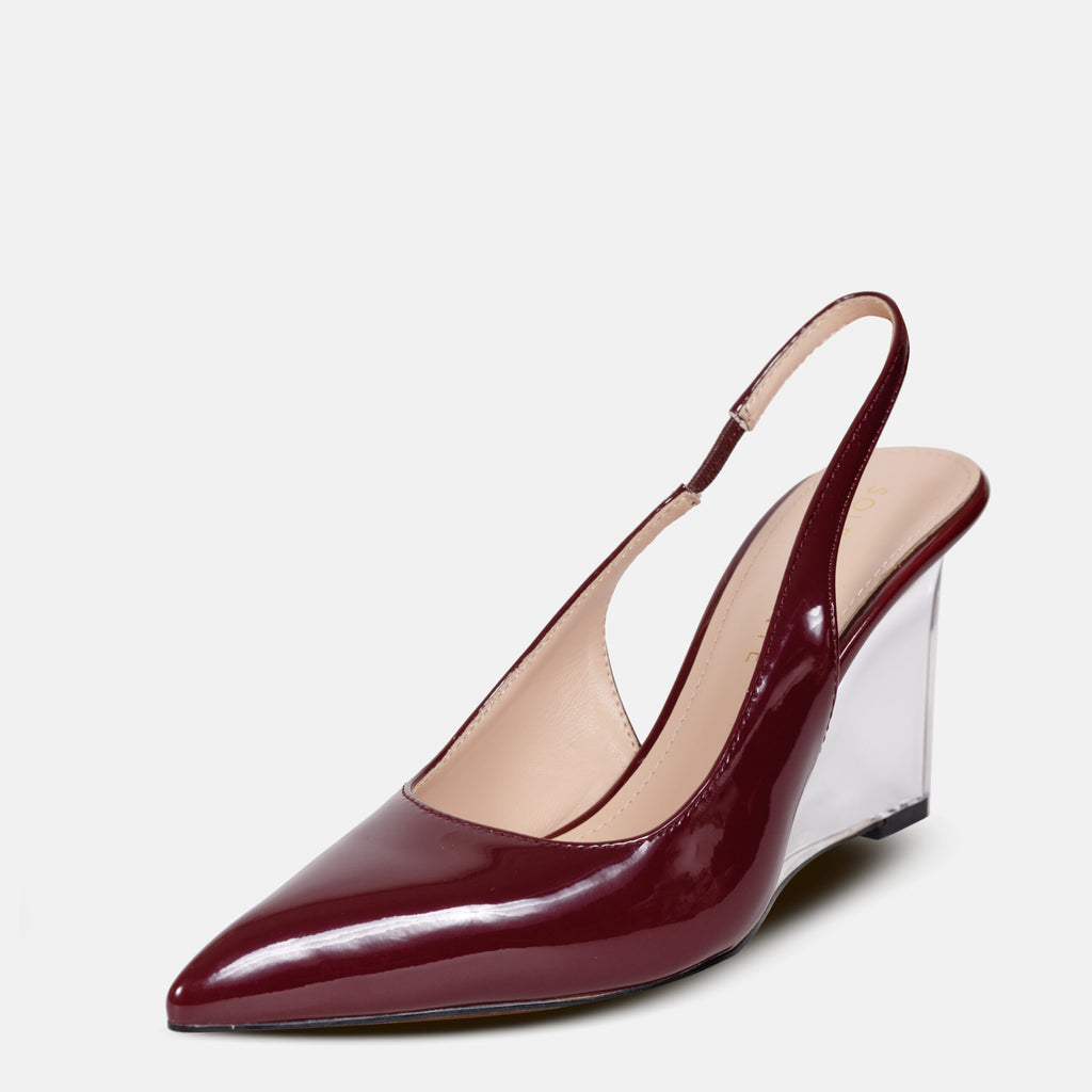 Clear Transparent Wedge Heels for Women