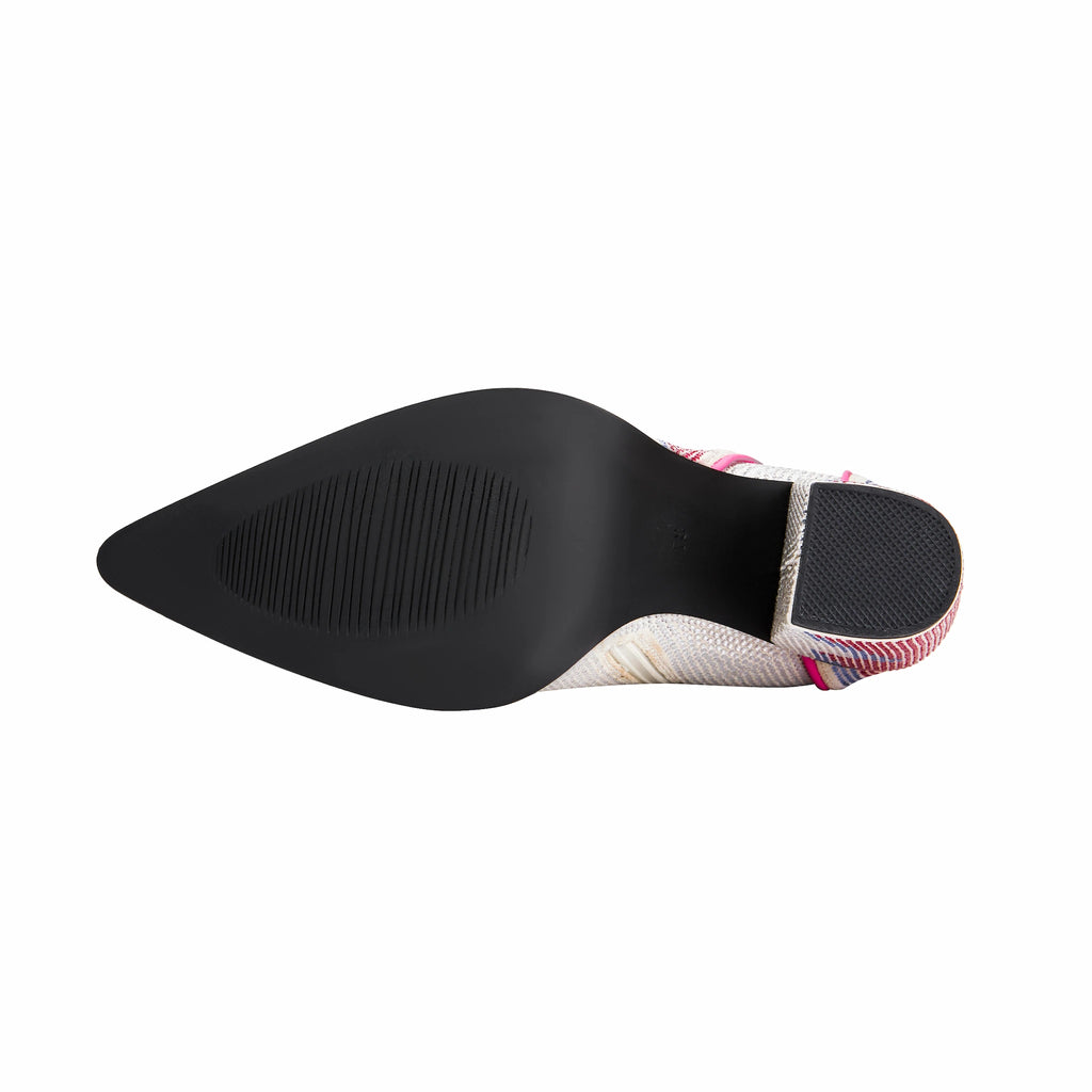 Women's Lightning Bolt Rhinestone Boots Sparkly Pink Silver Crystal Cowgirl Boots Pointed Toe Chunky Heel Tall Shaft Bling Western Boots for Concert Festival Christmas New Year