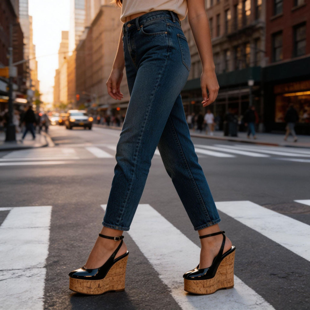 Ankle Strap Peep-Toe High Heels