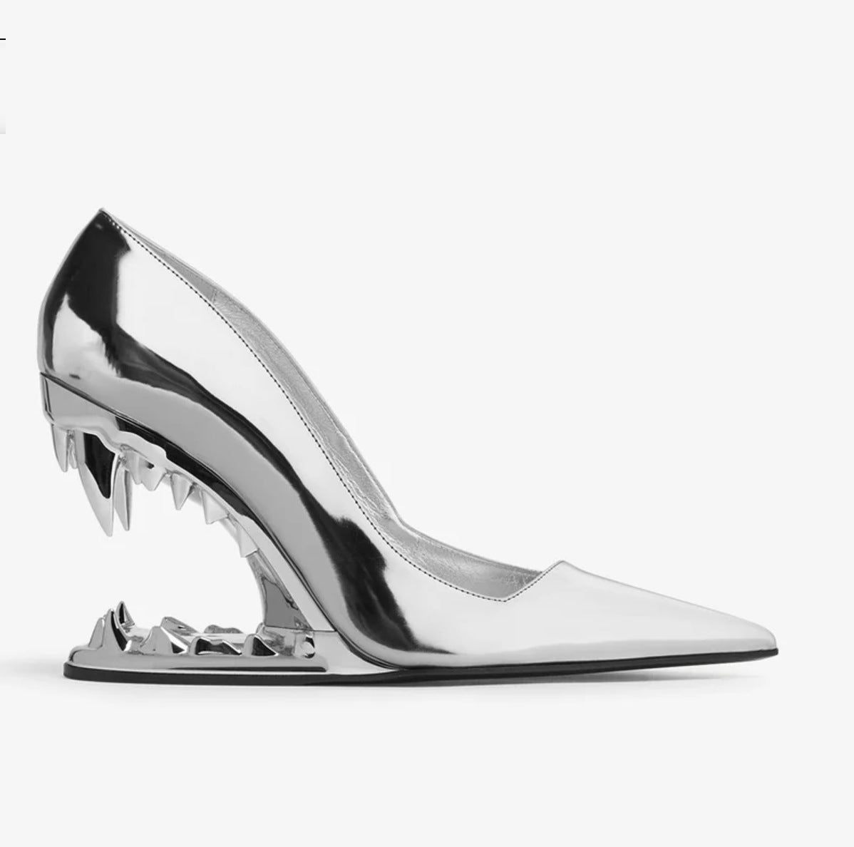 Statement Shark Jaw Sculptural Heel Pumps