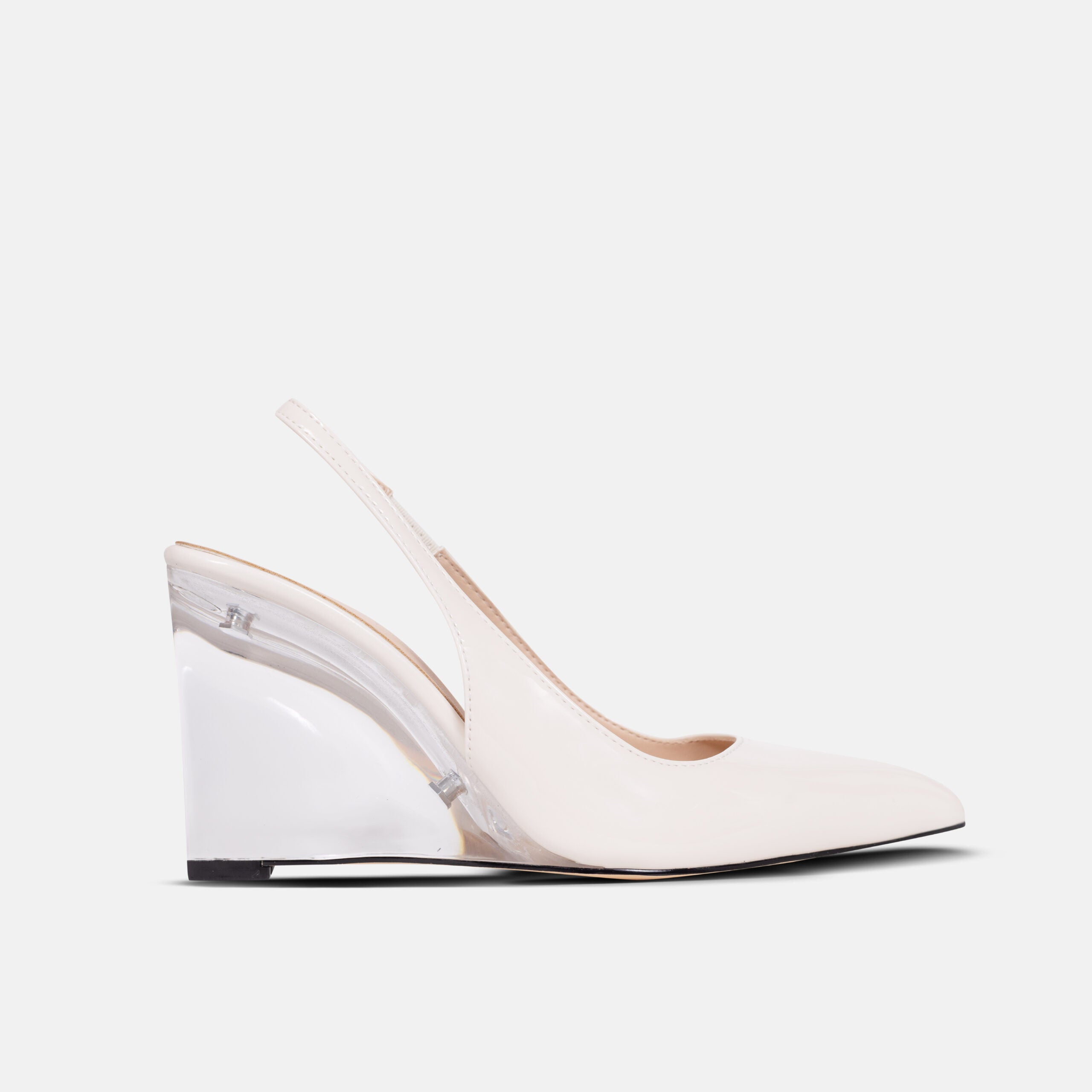 Clear Transparent Wedge Heels for Women